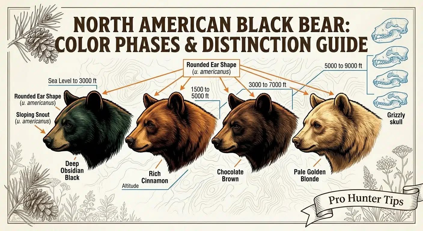 Black Bear Color Phases: Cinnamon, Blond, and Spirit Bears
