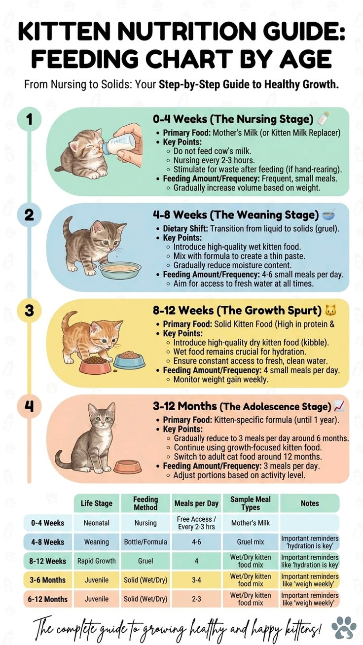 Kitten Feeding Schedule by Age
